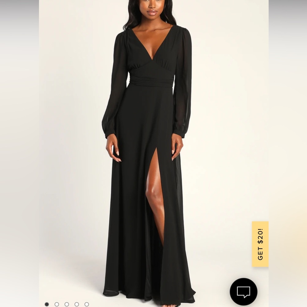 Black Long Sleeve Maxi Dress